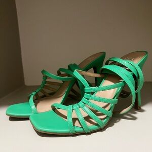 BP Vibrant Green Strappy Heels